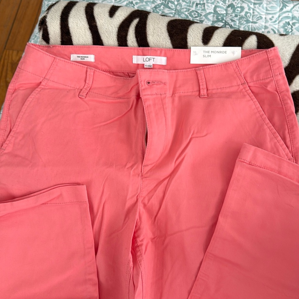 NWT Loft Monroe Slim pants size 10